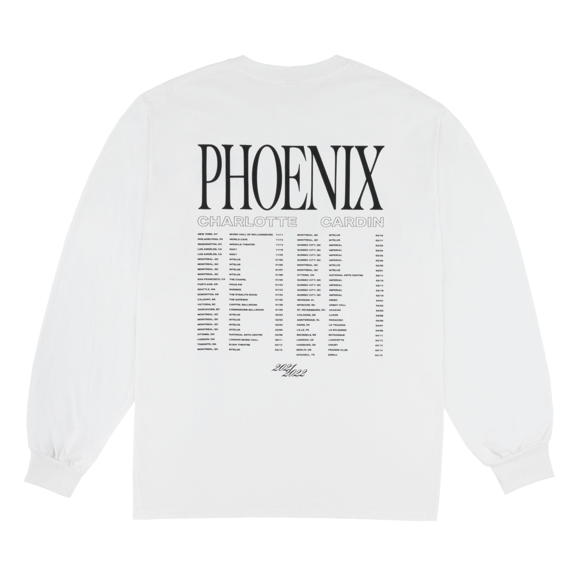 PHOENIX TOUR TEE WHITE LONG SLEEVE